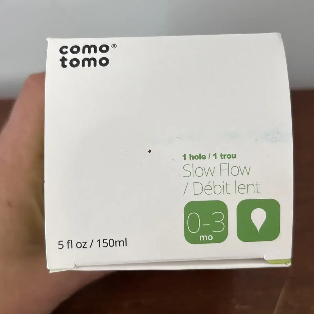 Como Tomo Natural Feel Slow Flow Baby Bottle BPA Free Green 5oz 150ml